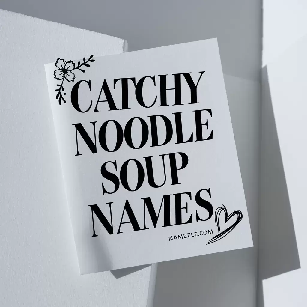 Catchy Noodle Soup Names