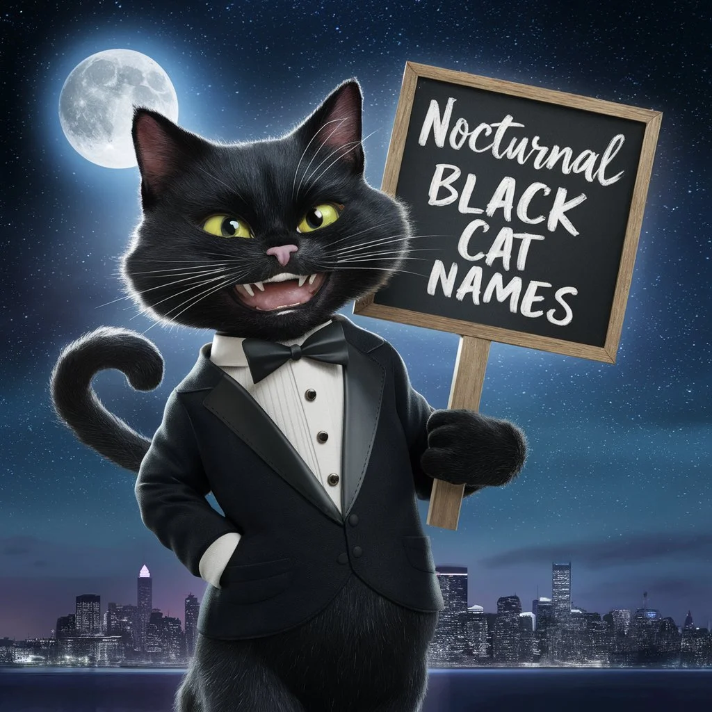 Nocturnal Black Cat Names