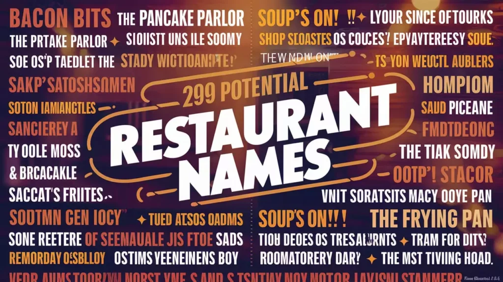 299+ Funny Restaurant Names That Are Not Yet Taken