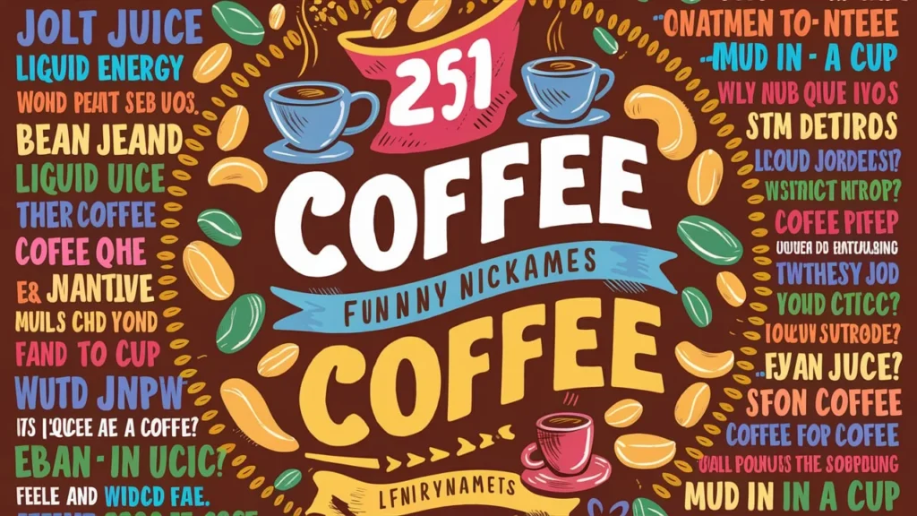  Funny Nickname Ideas for Coffee